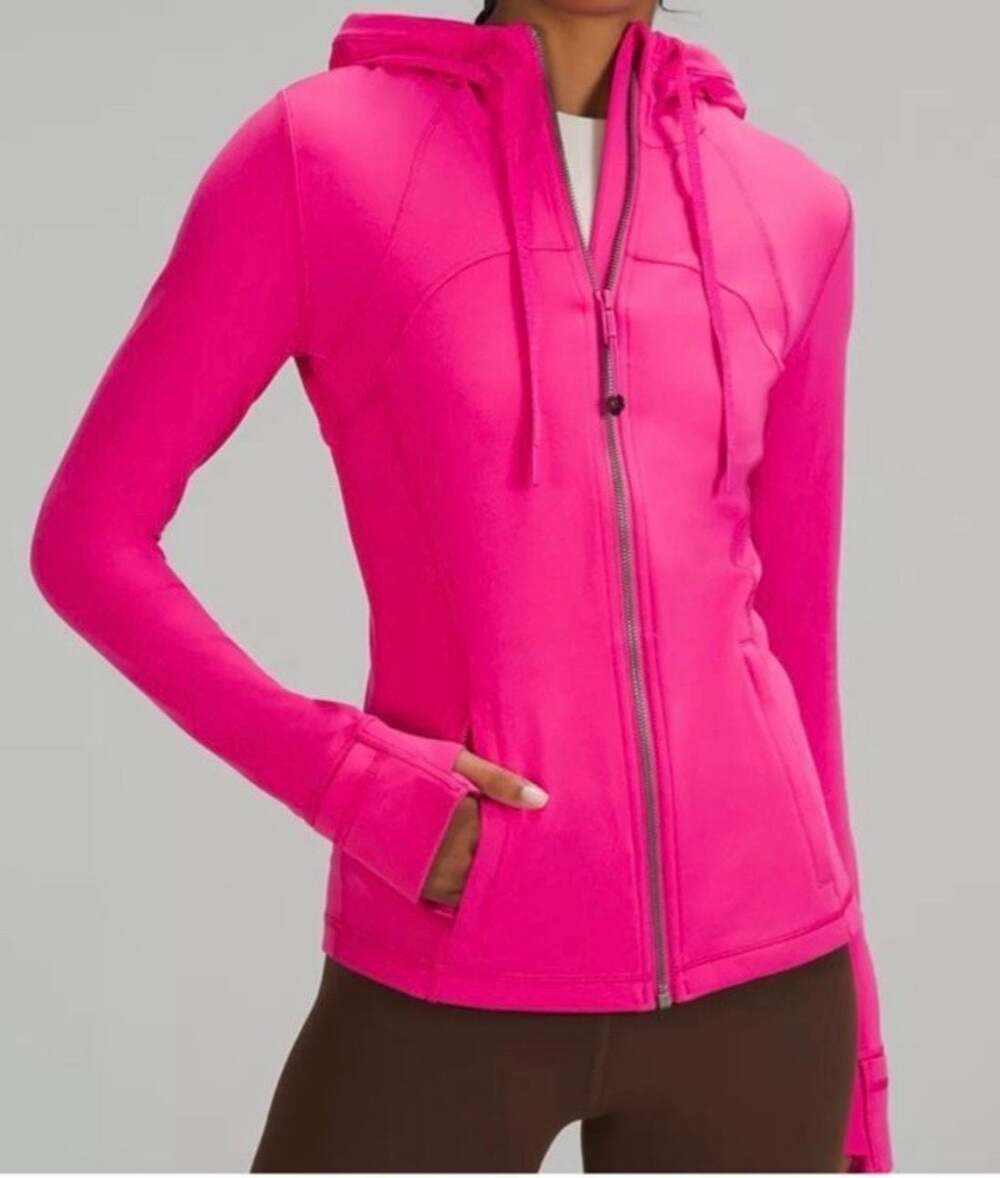 Lululemon Define Jacket Size 8 Pink Full Zip Thumbholes